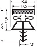 Uszczelka PCV wciskana z magnesem JPC-149